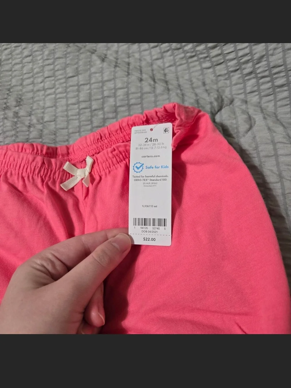 Carter's Girls Cotton Bloomers in Bright Pink, Navy Blue, Gray, Light Pink NWT